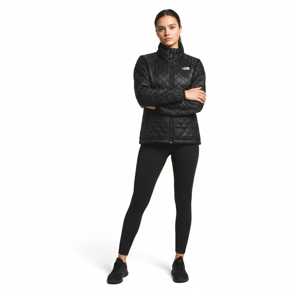 The North Face ThermoBall Jacket Small Black Quilted Lightweight Outdoor Travel